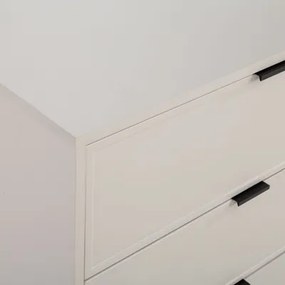 Komoda s 6 zásuvkami v kašmírovej farbe CARMEN
