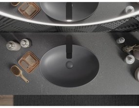 Mexen Cornelia, umývadlo na dosku 50 x 36 cm, tmavá šedá matná, 21885071