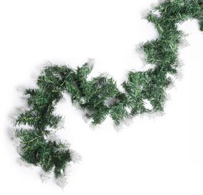 Zasnežená vianočná girlanda s ohýbateľnými vetvičkami 200 cm