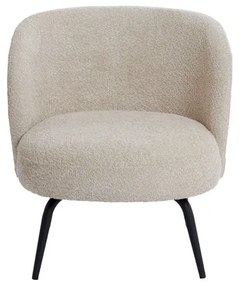 Krémové kreslo z textílie buklé Dieyda – Light &amp; Living