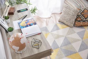 Koberec Agnella Funky Top Super Trojuholníky svetlosivý