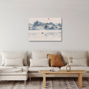 Obraz - Údolie modrých hôr (70x50 cm)
