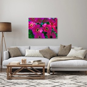 Sklenený obraz - kvety (70x50 cm)