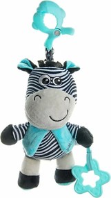 Baby Mix Edukačná hrajúca plyšová hračka s klipom Zebra, 17 cm