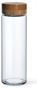SIMAX PURE AQUA SKLENENÁ FĽAŠA 1L BAMBUSOVÉ VEKO