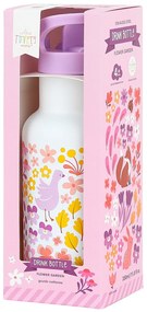 A Little Lovely Company - antikorová fľaša na pitie, 350 ml - kvetinová záhrada