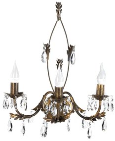 ONLI - Nástenné svietidlo TERESA 3xE14/6W/230V bronzová