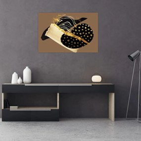 Obraz - Abstrakcia golden brown N⁰1 (90x60 cm)