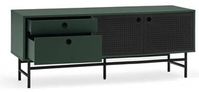 Tmavozelený TV stolík 140x52 cm Punto - Teulat