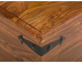 furniture-nabytek.cz - Masívny konferenčný stolík Merlin z palisandru, lakovaný, hnedý – 95×95×45 cm