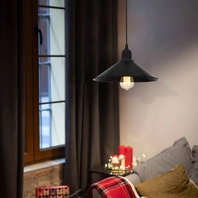 Čierne kovové stropné svietidlo ø 30 cm – Squid Lighting