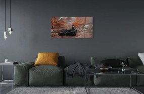 Obraz na skle Ženské jesenné hory 140x70 cm