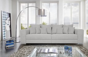 Široká pohovka Rosa, svetlo šedá látka