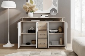 Komoda Drift, dub sonoma/biela