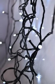 Solight Svetelná vonkajšia reťaz 50 LED s časovačom, 5 m, studená biela