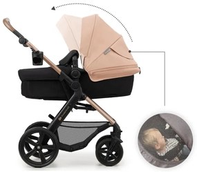 KINDERKRAFT - Kombinovaný kočík 3v1 MOOV 2 Sand beige + autosedačka MINK PRO
