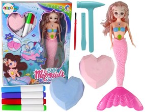 Lean Toys DIY súprava s morskou pannou - ružová