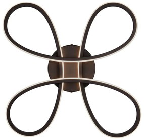 Čierne LED stropné svietidlo 40x40 cm Fly – Trio