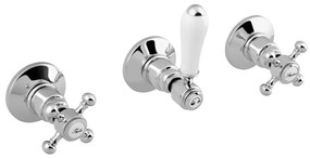 Podomietková sprchová batéria v lesklej striebornej farbe (2 výstupy) Antea – Sapho