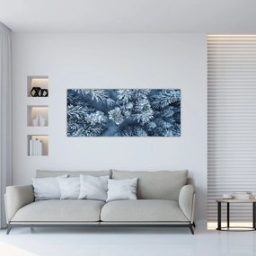 Obraz - Zasnežený les (120x50 cm)