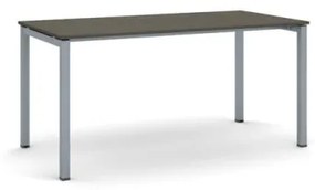 Stôl PRIMO SQUARE so sivostriebornou podnožou 1600 x 800 x 750 mm, wenge