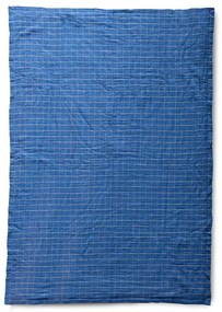 HK living Bavlnený prehoz Checkered Sherpa Blue 130x170 cm