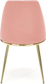 Jedálenska stolička Kincardine (ružová + zlatá). Vlastná spoľahlivá doprava až k Vám domov. 1039696