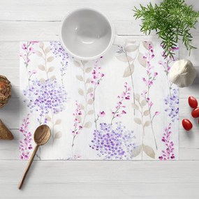 Biante Dekoračné prestieranie na stôl Leona LN-090 Fialové a ružové kvety 30x40 cm