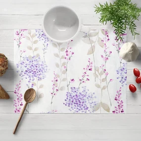 Biante Dekoračné prestieranie na stôl Leona LN-090 Fialové a ružové kvety 30x40 cm