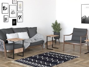 Set 3ks. konferenčných stolíkov Bameni (čierna + borovica atlantická). Vlastná spoľahlivá doprava až k Vám domov. 1094334