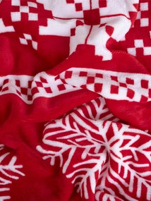 Obliečka na vankúš mikroplyš 70 × 90 cm – Vianoce červené