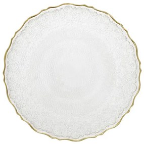 Dezertný tanier LISALA so zlatým okrajom 862057