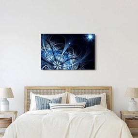 Obraz tmavomodrého kvetu (90x60 cm)