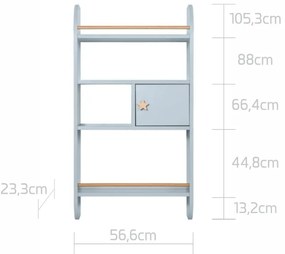 Bellamy Nástenná polica Rainbow modrá