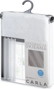 ZÁCLONA NA KRÚŽKOCH CARLA 140X250 CM BIELA