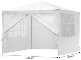 Záhradný altánok 4 steny 3x3 m  - biely