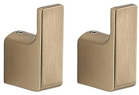 Gedy - SADA 2 ks nástenných háčikov PIRENEI, matná zlatá