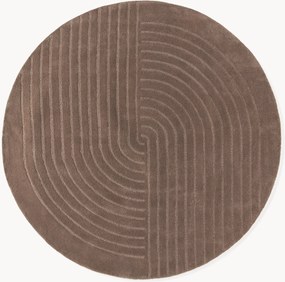 Okrúhly ručne tuftovaný vlnený koberec Mason