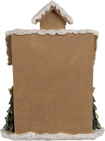 Svietiaca perníková chalúpka s medvedíkmi Gingerbread House - 15*10*18 cm