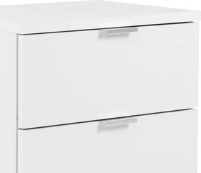 Nočný stolík Göteborg, biela/dub sonoma