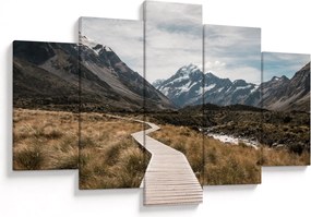 Obraz - Chodník v údolí hory Mt. Cook (150x105 cm)