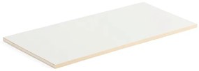 Polica THEO, 1000x450/470 mm, brezové hrany, biela