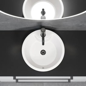 BATH DELUXE 06-045-11-11-00 - Umývadlo na dosku DRAMMEN, priemer 40,1 cm, keramika/biela