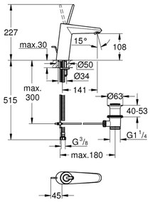 GROHE 23427000 - Umývadlová batéria EURODISC JOY DN 15 veľkosť M lesklý chróm