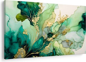 Obraz - Zelená abstrakcia (90x60 cm)