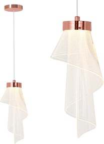 Toolight Toolight, LED závesné svietidlo, 10W, 4000K, 467lm, APP1765-1CP, ružové zlato, OSW-09309