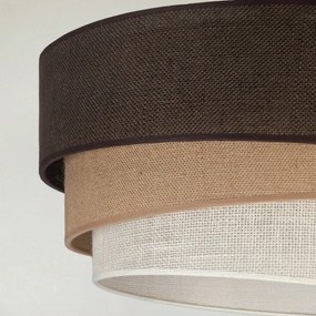 BRILAGI - Luster na lanku TRIO 3xE27/60W/230V pr. 60 cm hnedá/béžová/biela