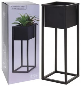 Home&Styling Kvetináč na stojane kovový čierny 60 cm-
