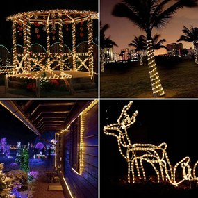 Bestent Svetelná reťaz - svetelný had 10m 240 LED 8 programov Teplá biela