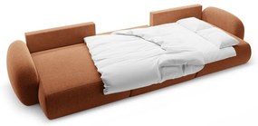 Ženilková rozkladacia/s úložným priestorom rohová pohovka v tehlovej farbe (do tvaru "U") Tonale – Cosmopolitan Design